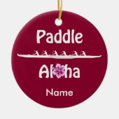 Paddle Aloha-Wahine Keramisch Ornament (Voorkant)