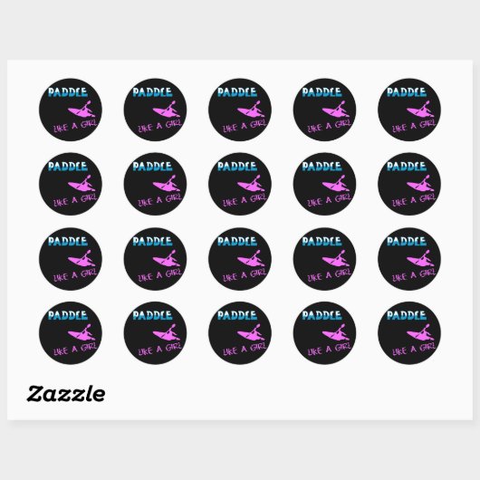 Paddle als een meisje Stickers (Vel)