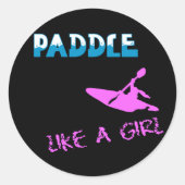 Paddle als een meisje Stickers (Voorkant)