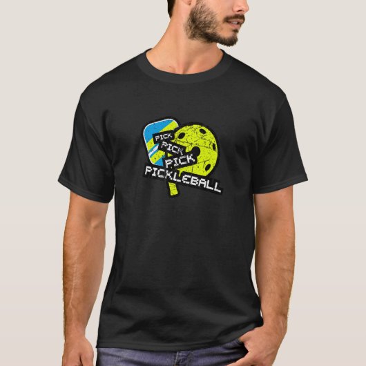 Paddle Ball Sporty Pick Pickleball Sportspeler M T-shirt (Voorkant)