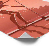 Paddle Board Bikini Girl Sunset Water Sport Lake Poster (Hoek)