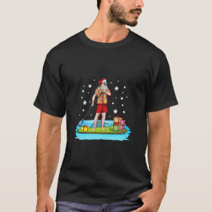 Paddle Board Hawaiian Kerstkerstkerstman Mele T-shirt