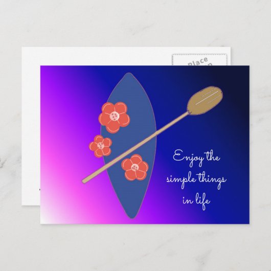 Paddle boarden met offerte briefkaart (Voorkant / Achterkant)