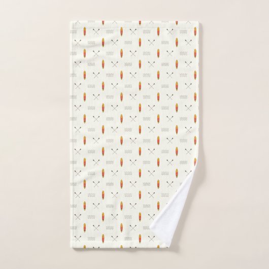 Paddle Boarding Boating Kayaking River Pattern Bad Handdoek (Handdoek)