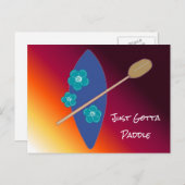 Paddle boarding briefkaart (Voorkant / Achterkant)