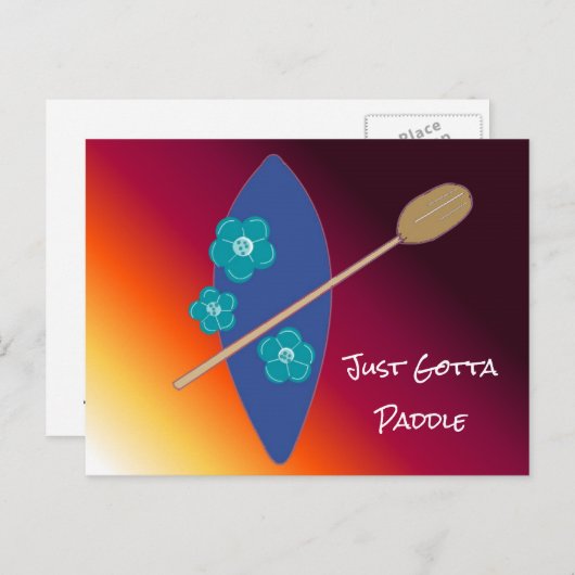 Paddle boarding briefkaart (Voorkant / Achterkant)