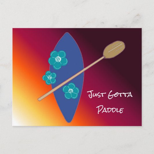 Paddle boarding briefkaart (Voorkant)