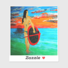 (Paddle boarding) Sticker