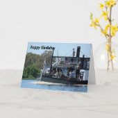 Paddle Boat Birthday-kaart Kaart (Gele Bloem)