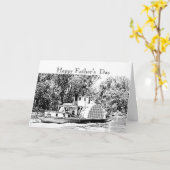 Paddle Boat op de Murray rivier de Victoria Nosalg Kaart (Gele Bloem)