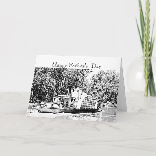 Paddle Boat op de Murray rivier de Victoria Nosalg Kaart (Voorkant)