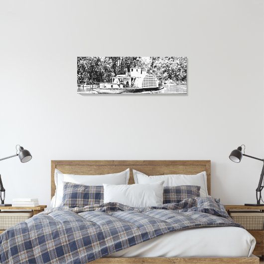 Paddle Boat op Murray River Victoria Canvas Afdruk (Insitu (Slaapkamer))
