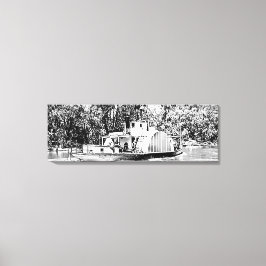 Paddle Boat op Murray River Victoria Canvas Afdruk