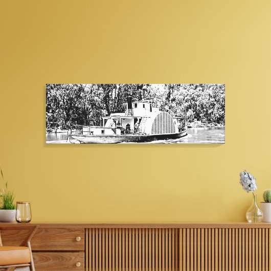 Paddle Boat op Murray River Victoria Canvas Afdruk (Insitu (Woonkamer))