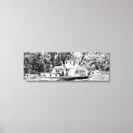 Paddle Boat op Murray River Victoria Canvas Afdruk