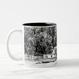 Paddle Boat op Murray River Victoria Tweekleurige Koffiemok