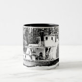 Paddle Boat op Murray River Victoria Tweekleurige Koffiemok (Center)