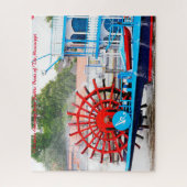 Paddle Boot Mississippi.Kerstgroeten Legpuzzel (Verticaal)