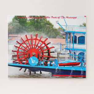 Paddle Boot Mississippi.Kerstgroeten Legpuzzel
