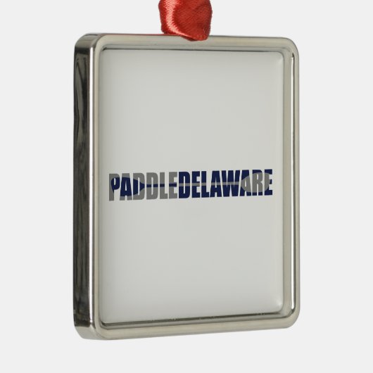 Paddle Delaware Kayaking Metalen Ornament (Rechts)