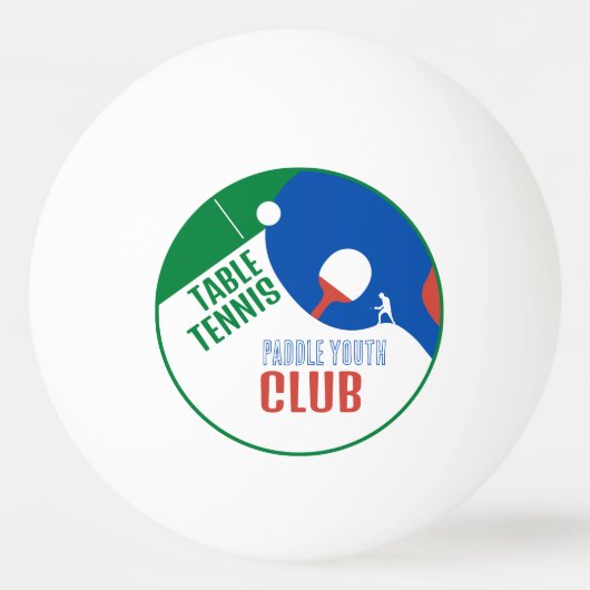 Paddle Design, Table Tennis Club Pingpongbal (Voorkant)