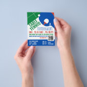Paddle Design, Table Tennis Tournament Adverteren Flyer (Hand)