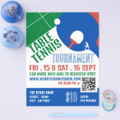 Paddle Design, Table Tennis Tournament Adverteren Flyer (Enkel)