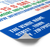 Paddle Design, Table Tennis Tournament Adverteren Poster (Hoek)