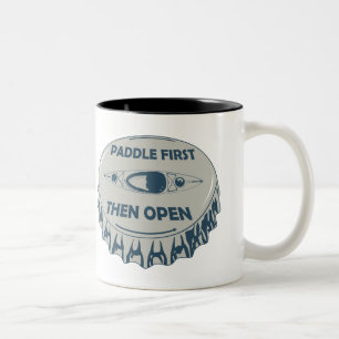 Paddle eerst dan openen tweekleurige koffiemok