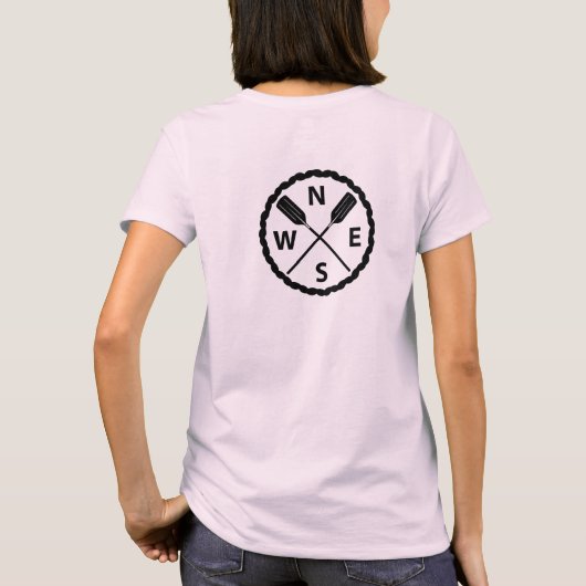 Paddle Explorer Design - Dames Basic T-Shirt (Achterkant)