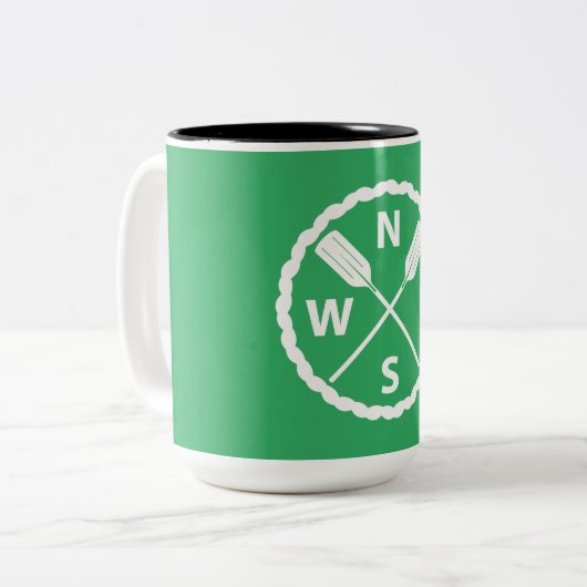 Paddle Explorer Design - Tweekleurige mok (Voorkant links)