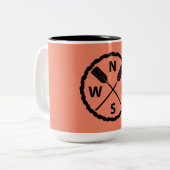 Paddle Explorer Design - Tweekleurige mok (Voorkant links)