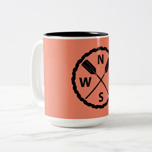 Paddle Explorer Design - Tweekleurige mok (Voorkant links)