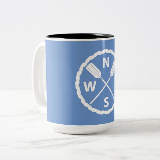Paddle Explorer Design - Tweekleurige mok (Voorkant links)