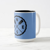 Paddle Explorer Design - Tweekleurige mok (Voorkant rechts)