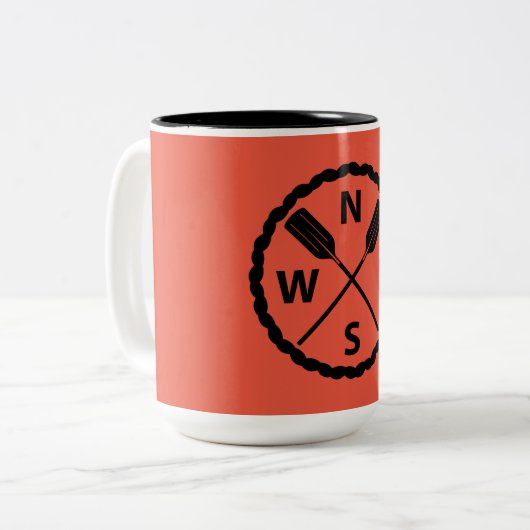 Paddle Explorer Design - Tweekleurige mok (Voorkant links)