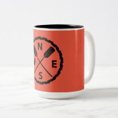 Paddle Explorer Design - Tweekleurige mok (Voorkant rechts)