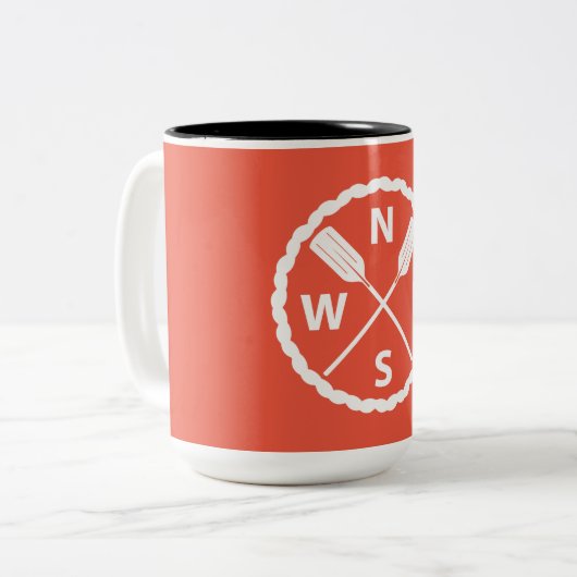 Paddle Explorer Design - Tweekleurige mok (Voorkant links)