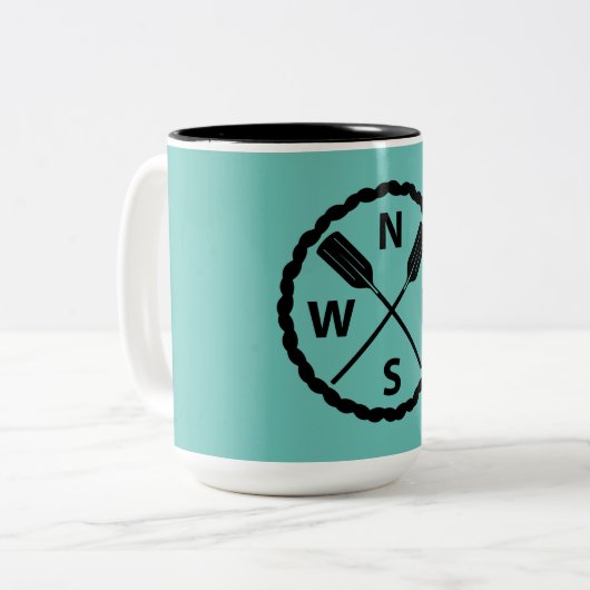 Paddle Explorer Design - Tweekleurige mok (Voorkant links)