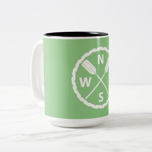 Paddle Explorer Design - Tweekleurige mok (Voorkant links)