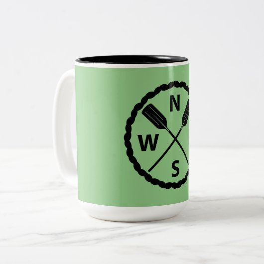 Paddle Explorer Design - Tweekleurige mok (Voorkant links)