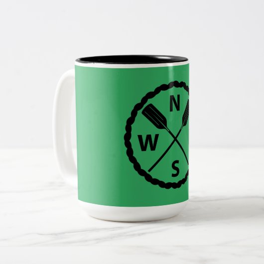 Paddle Explorer Design - Tweekleurige mok (Voorkant links)