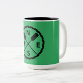 Paddle Explorer Design - Tweekleurige mok (Voorkant rechts)