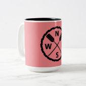 Paddle Explorer Design - Tweekleurige mok (Voorkant links)