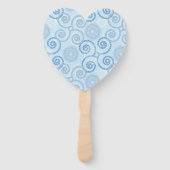 Paddle Fan-Blue Pearls Hand Fan Handwaaier (Achterkant)