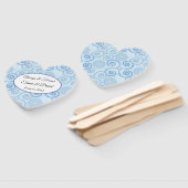 Paddle Fan-Blue Pearls Hand Fan Handwaaier (Niet-gemonteerd)