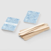 Paddle Fan-Blue Pearls Hand Fan Handwaaier (Niet-gemonteerd)