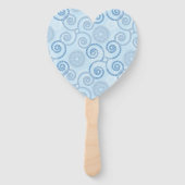 Paddle Fan-Blue Pearls Handwaaier (Voorkant)