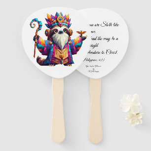 Paddle Fan Sloth Karakter als Mozes Handwaaier