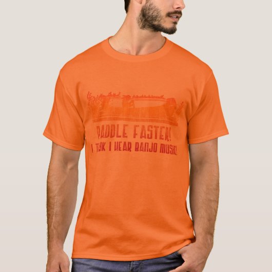 Paddle Faster Canoe T-Shirt (Voorkant)